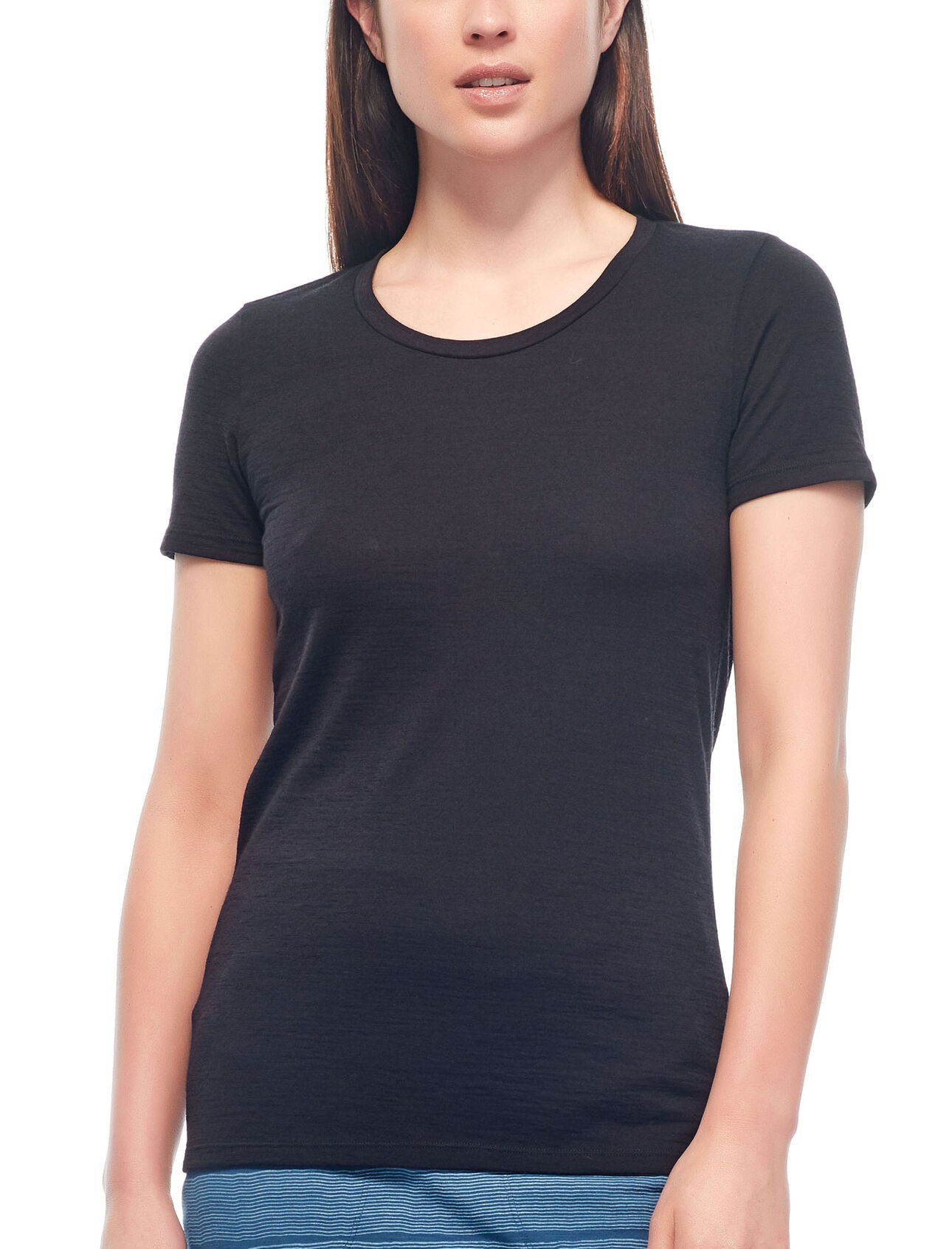 Icebreaker Merino Womens Tech-Lite Short Sleeve Low Crewe Athletic Shirt 
